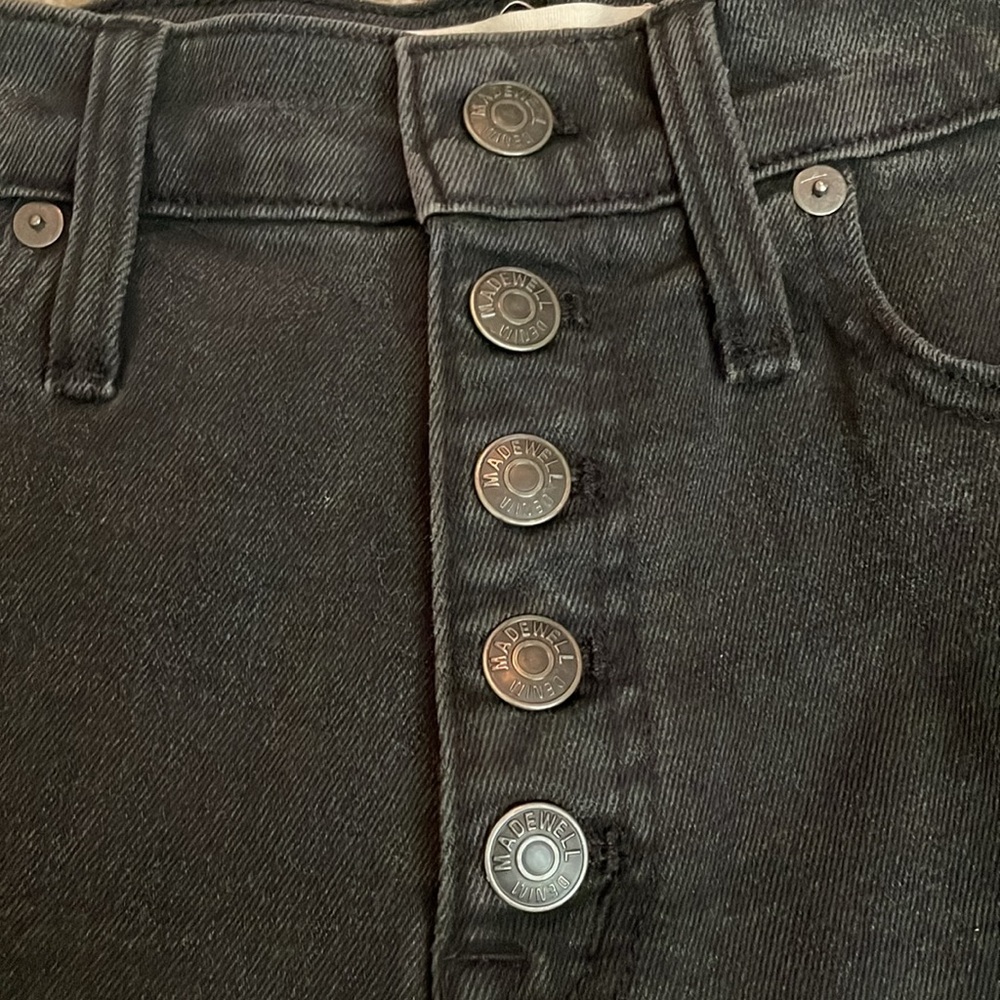 Madewell High Waist Button Fly Denim Shorts - Picture 3 of 5